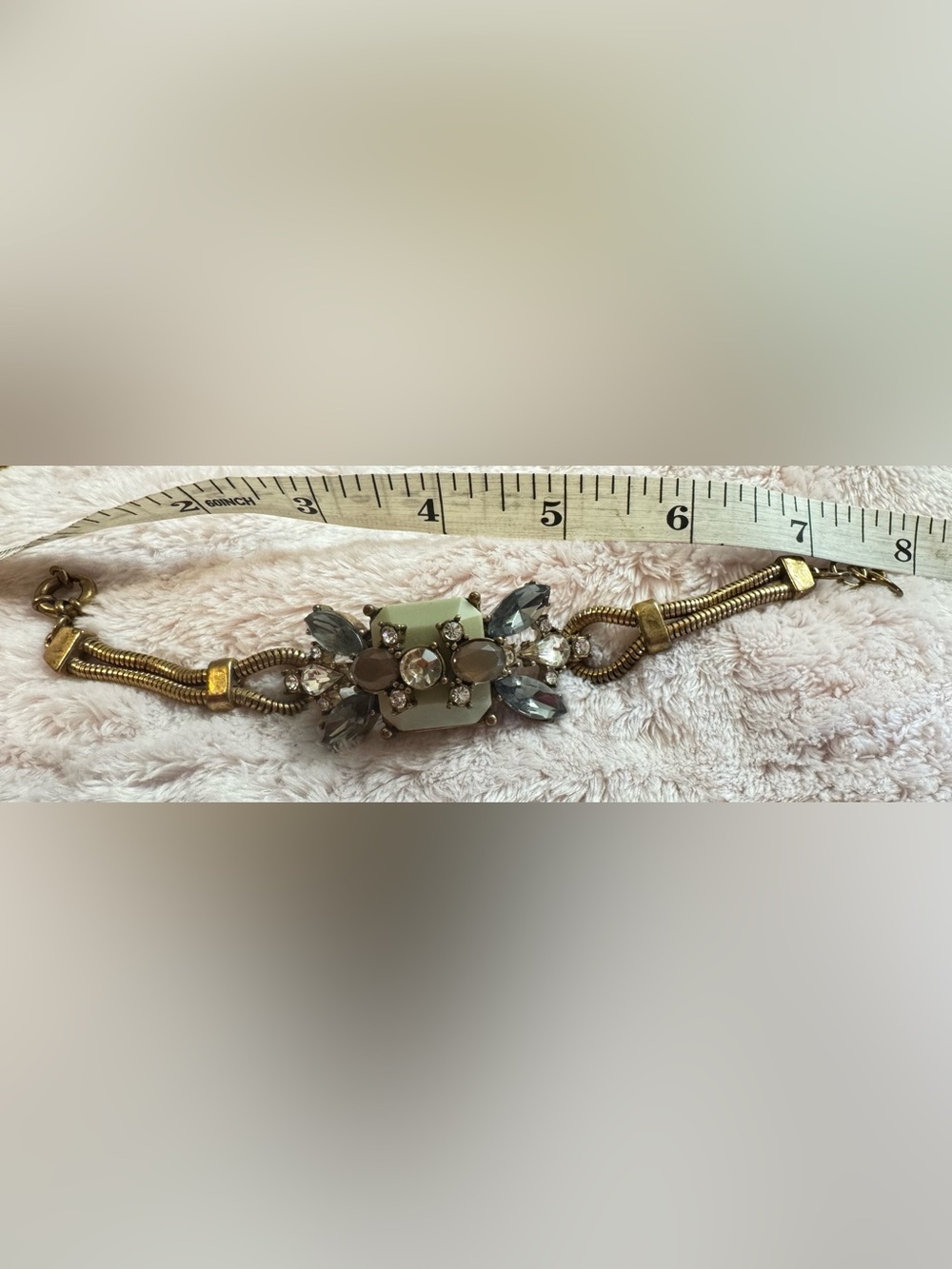 Vintage Statement Crystal Cluster Bracelet - Picture 1 of 4